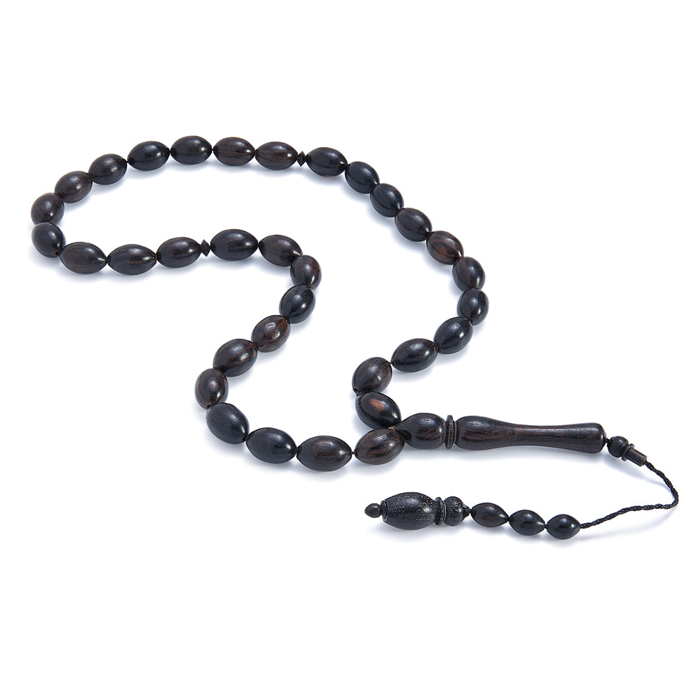 سبحة 33 ابنوس زيتونة 14*9 مم مكتل طقم اسطنبولي