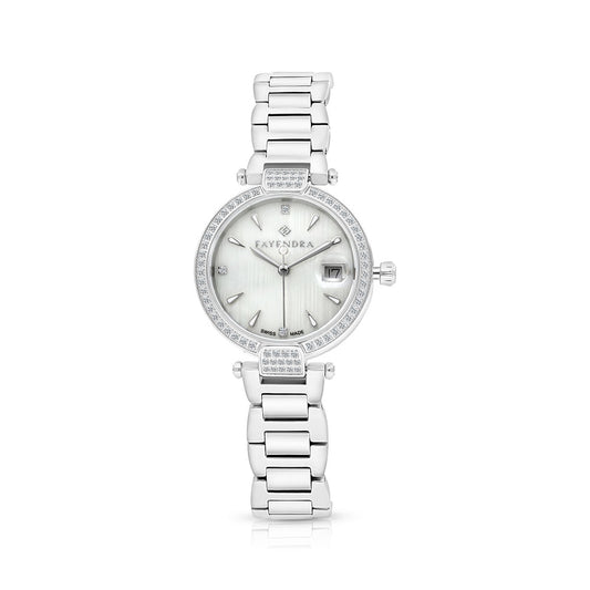 ساعة ستانلس ستيل عيار 316 فص ابيض MOP DIAL