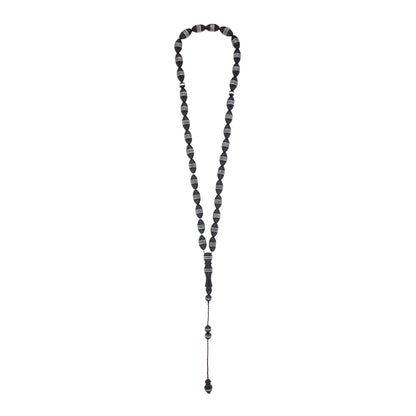 Rosary 33 Kuk Olive Shaped 10*7 mm, Hand Inlaid Ingot