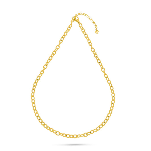 Sterling Silver 925 Necklace Golden Plated