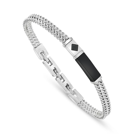 Stainless Steel 316L And 304 L Bracelet, Silver And Black Color For Men