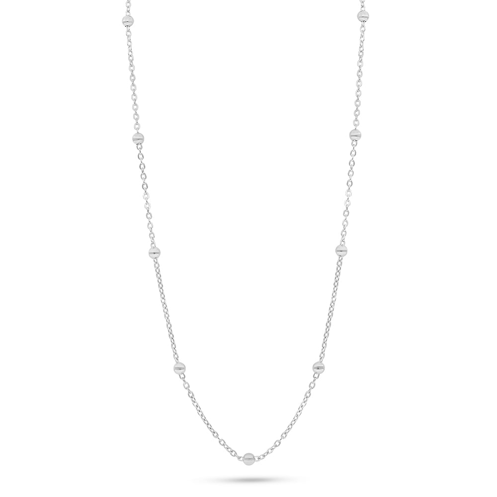 Sterling Silver 925 Necklace Rhodium Plated
