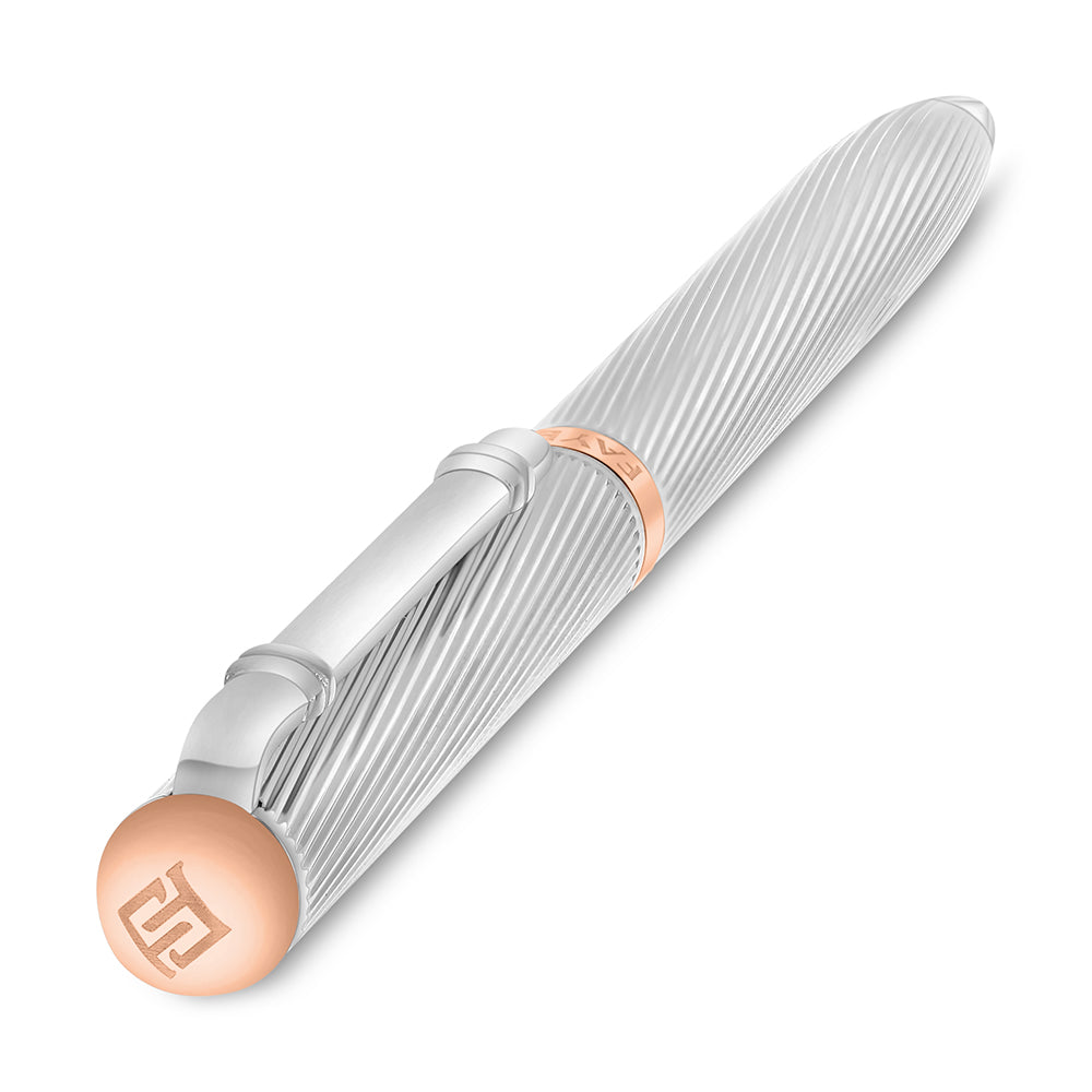 Fayendra Luxury Pen Silver And Golden Rose Plated