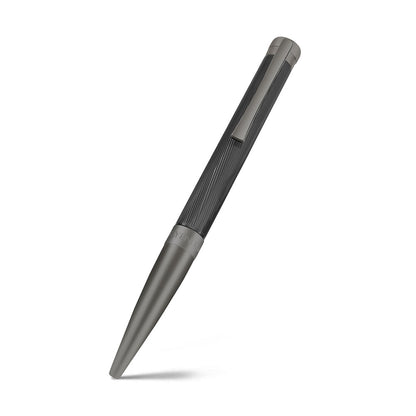 Fayendra Pen with black and gray plated spiral engraving