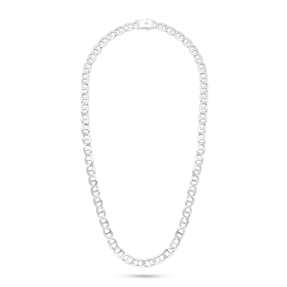Sterling Silver 925 Necklace Rhodium Plated For Men