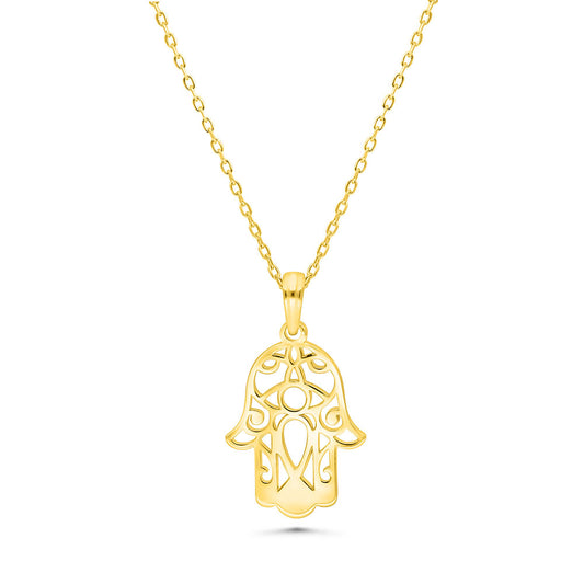 Sterling Silver 925 Necklace Gold Plated
