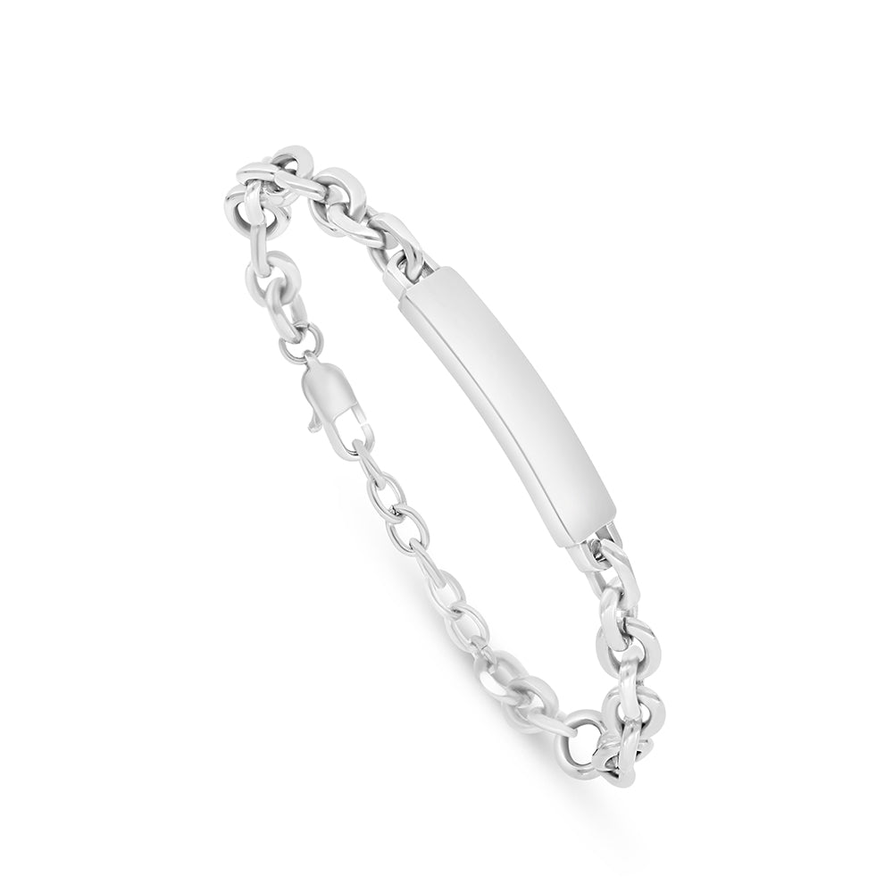 اسورة رجالي ستانلس ستيل لون فضي عيار 316L 