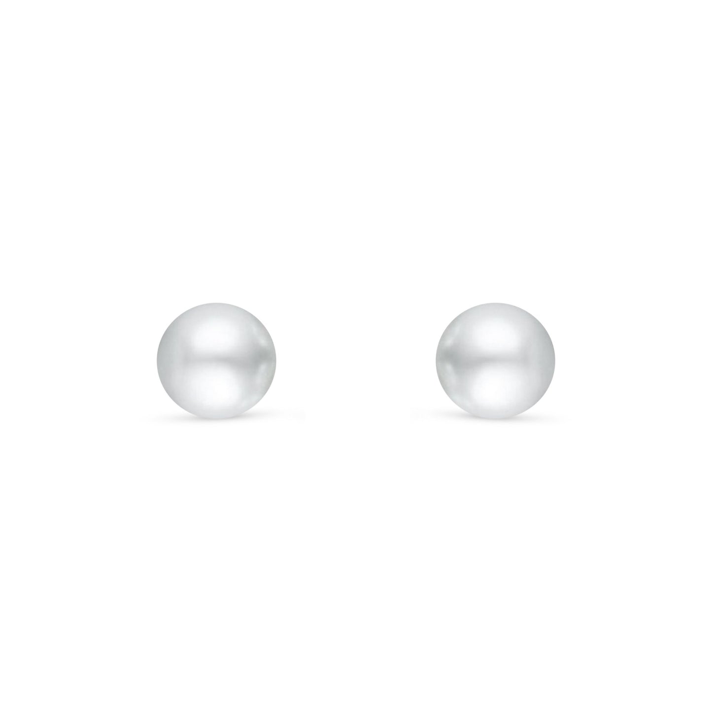 Sterling Silver 925 Earring Rhodium Plated Embedded With Natural White Pearl And White Zircon