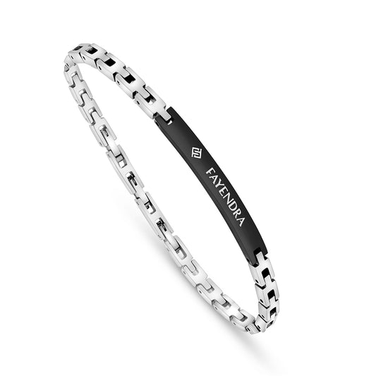 Stainless Steel 316L And 304 L Bracelet, Silver And Black Color For Men