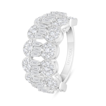 Sterling Silver 925 SET Rhodium Plated Embedded With White Zircon