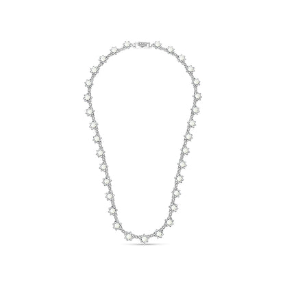 Sterling Silver 925 Set Embedded With Natural White Shell And Marcasite Stones
