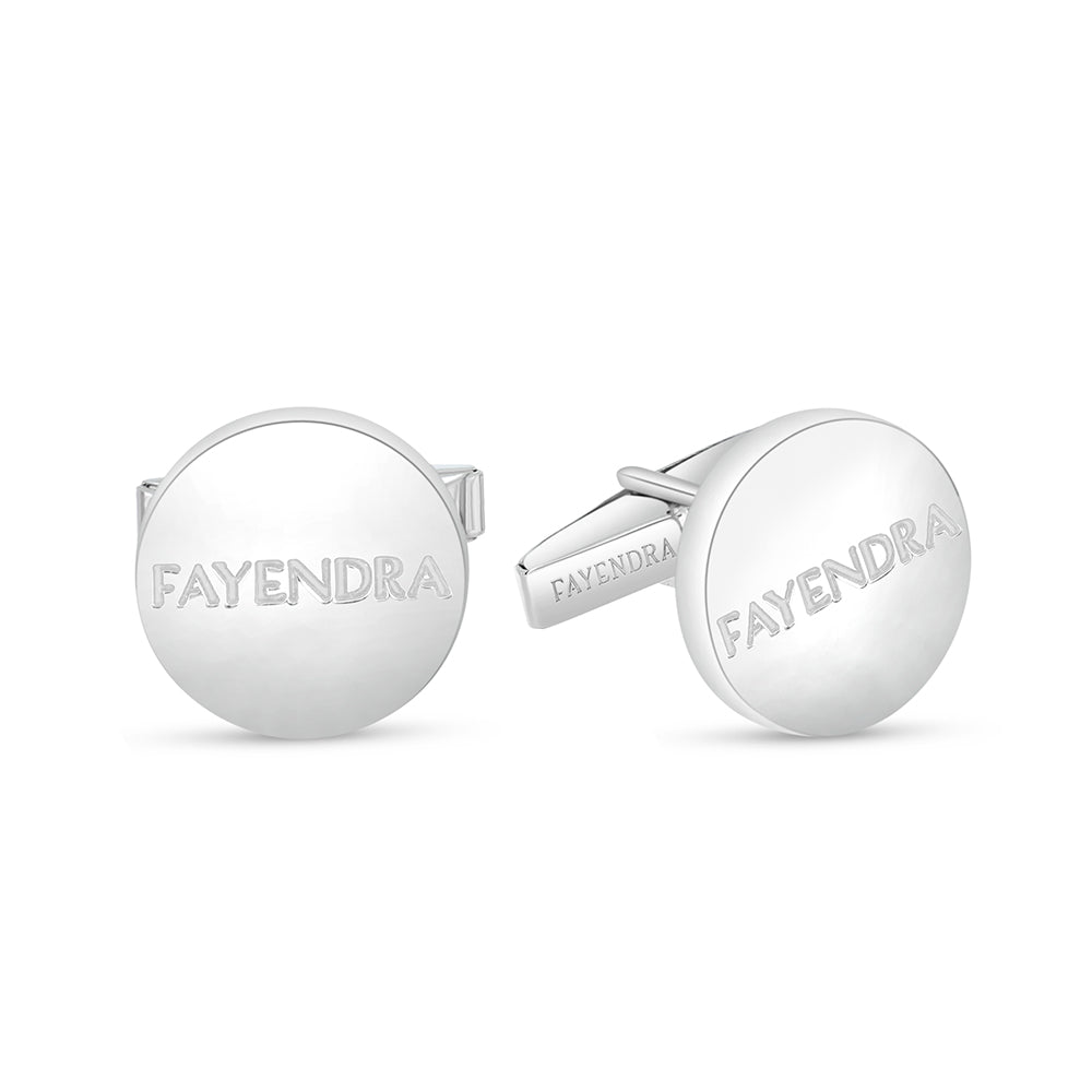 Sterling Silver 925 Cufflink Rhodium Plated (LOGO)