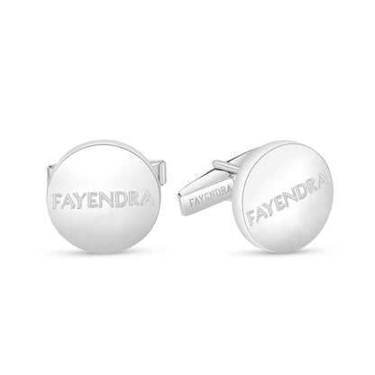 Sterling Silver 925 Cufflink Rhodium Plated (LOGO)