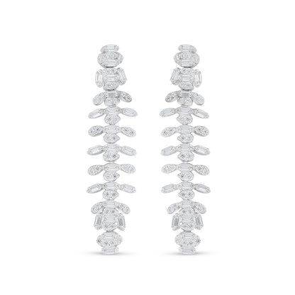 Sterling Silver 925 Set Rhodium Plated Embedded With White Zircon
