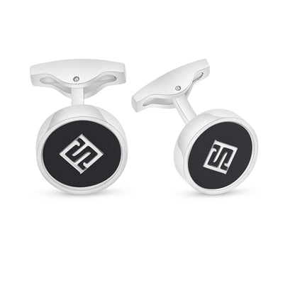 كبك ستانلس ستيل لون فضي عيار L316 مرصع احجار عقيق اسود طبيعي Matt Steel