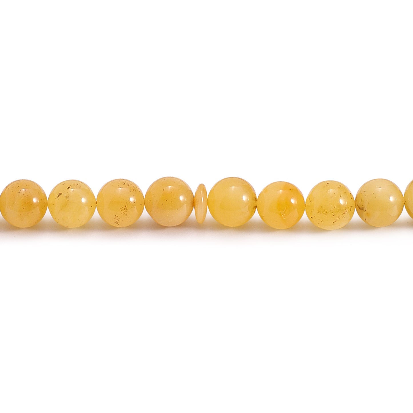 Rosary 66 Embedded With Natural Yellow Amber Round Beads 9 mm And Fabric Tassel