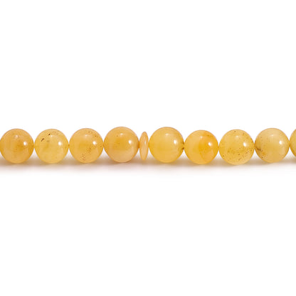 Rosary 66 Embedded With Natural Yellow Amber Round Beads 9 mm And Fabric Tassel