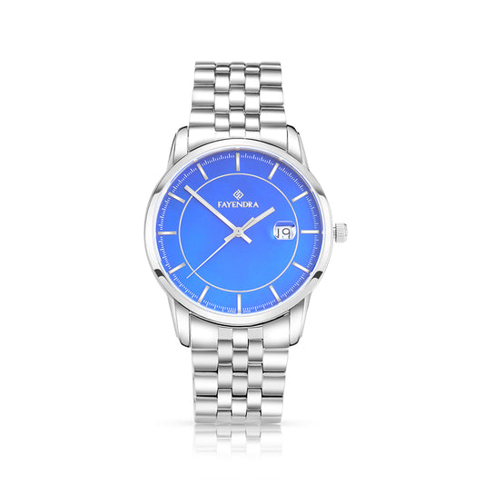 Stainless Steel 316L Watch Silver Color For Men - BLUE MOP DIAL
