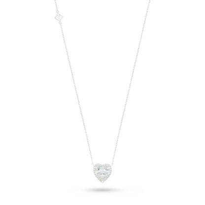 Sterling Silver 925 Earring Rhodium Plated Embedded With Diamond Zircon And White Zircon