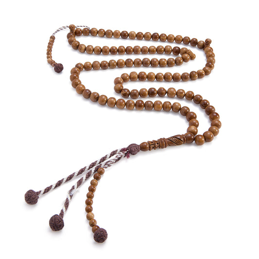 Rosary 100 Kuk Round Beads 8 mm African Style, wool tassel with Two Counters