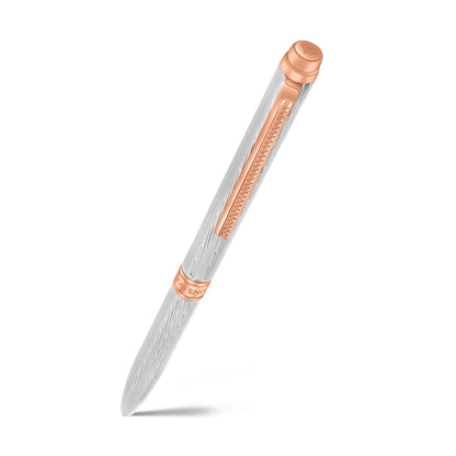Fayendra Luxury Pen Silver And Golden Rose Plated