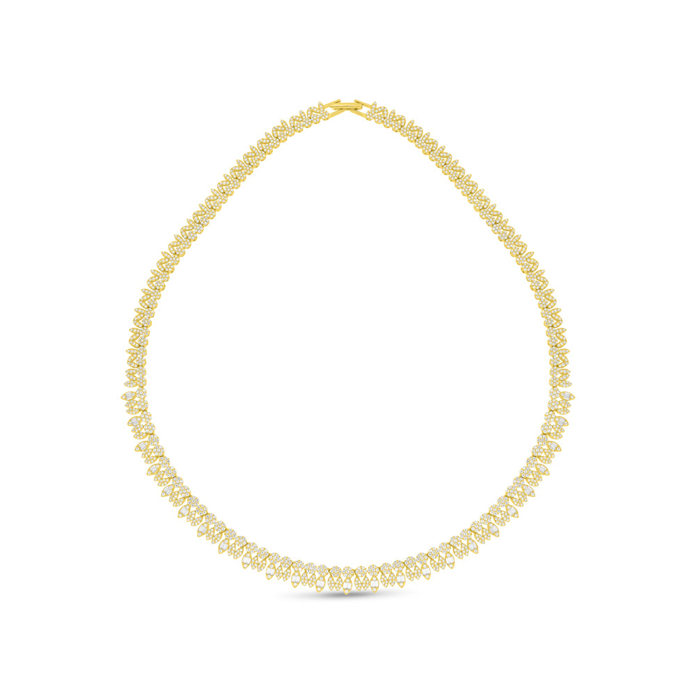 Sterling Silver 925 SET Golden Plated Embedded With White Zircon