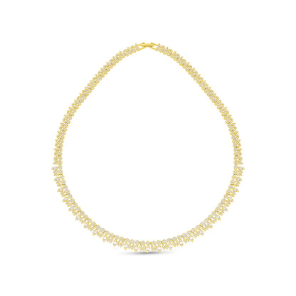 Sterling Silver 925 SET Golden Plated Embedded With White Zircon