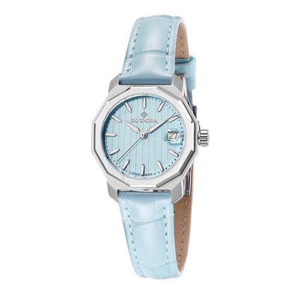 Stainless Steel 316L Watch Silver Color Tiffany Blue Leather - TIFFANY BLUE METAL DIAL