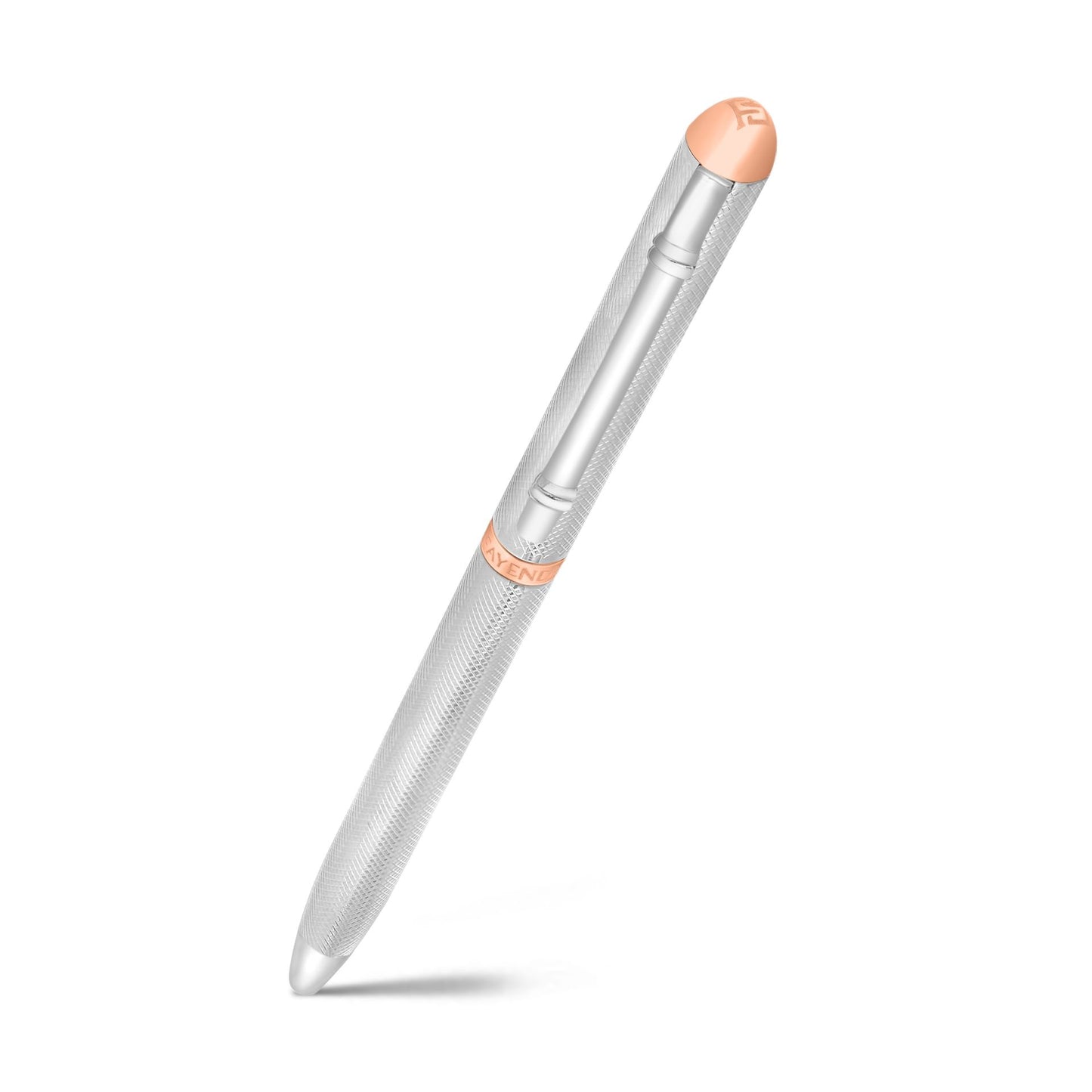 Fayendra Luxury Pen Silver And Golden Rose Plated