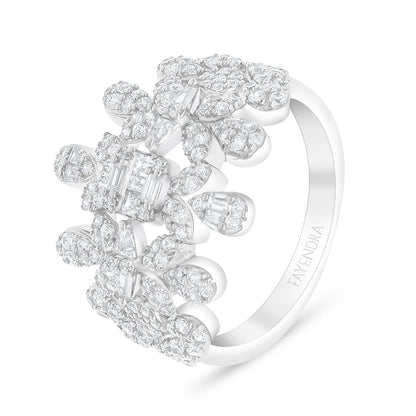 Sterling Silver 925 SET Rhodium Plated Embedded With White Zircon