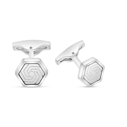 Stainless Steel Cufflink 316L Silver Color Shiny Steel