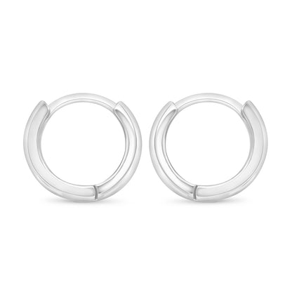 Sterling Silver 925 Earring Rhodium Plated Embedded With White Zircon