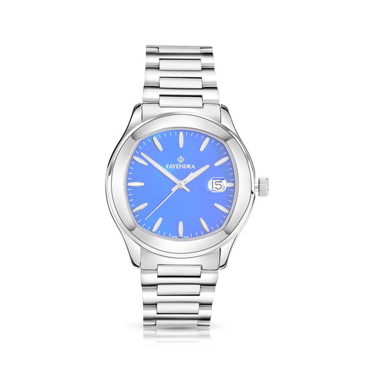 Stainless Steel 316L Watch Silver Color For Men - BLUE MOP DIAL