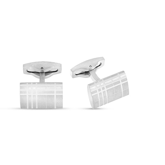 Stainless Steel Cufflink 316L Silver Color Matt Steel