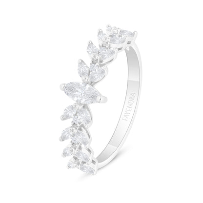 Sterling Silver 925 SET Rhodium Plated Embedded With White Zircon