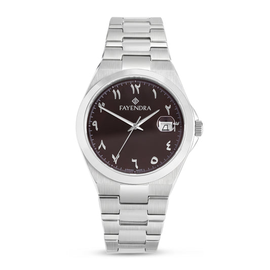 Stainless Steel 316L Watch Silver Color For Men - BLACK MOP DIAL