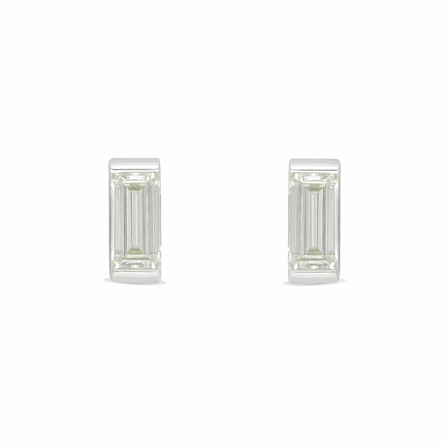 Sterling Silver 925 Earring Rhodium Plated Embedded With Diamond Zircon And White Zircon