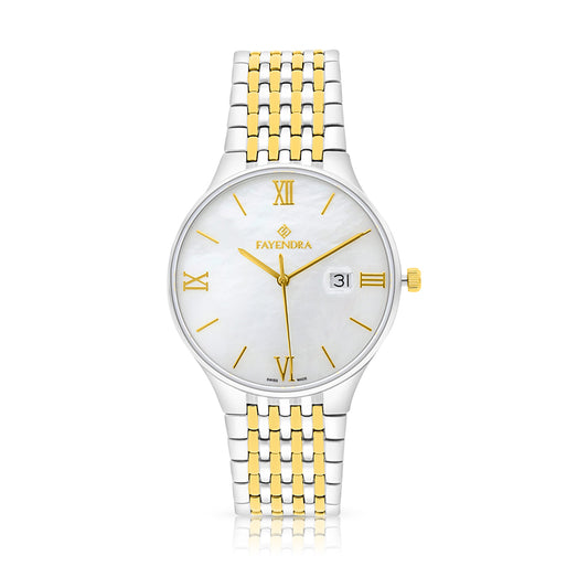 Stainless Steel 316 Watch Silver And Golden Color For Men - WHITE MOP DIAL