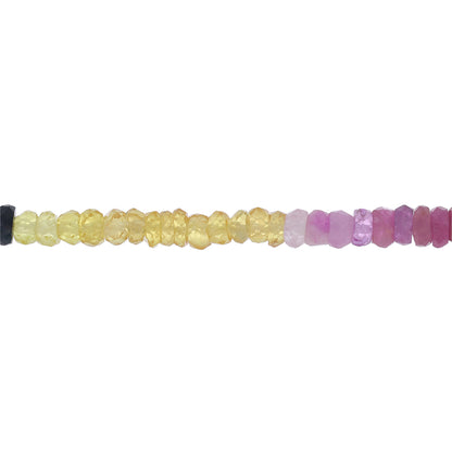 Necklace of Natural Stones Sapphire , Emerald, and Ruby Elegantly finished with a Sterling Silver 925 clasp