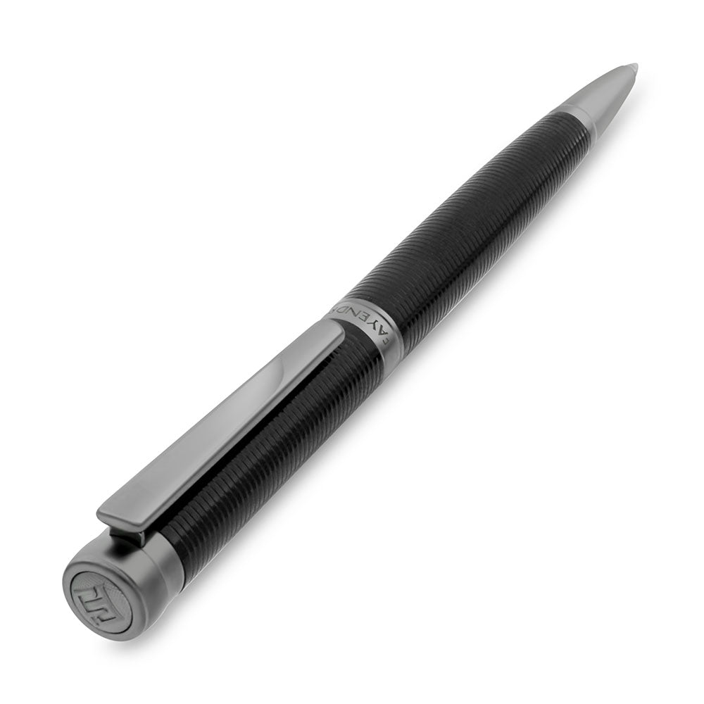 Fayendra Pen Gray And Dark Gray Plated Embedded With Striped Pattern