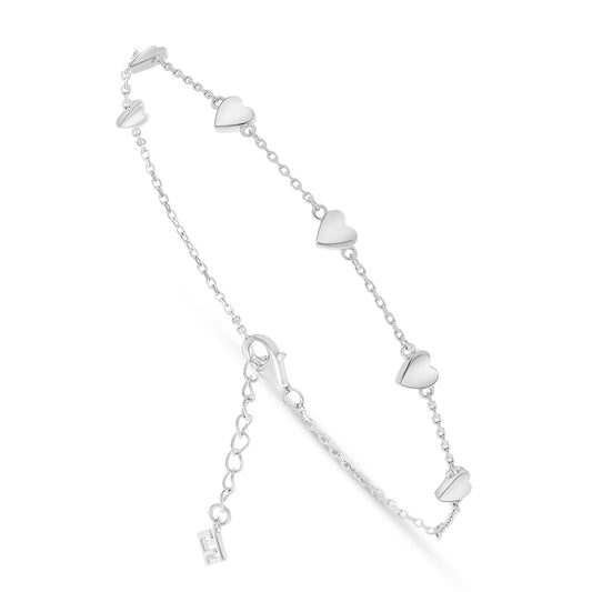 Sterling Silver 925 Bracelet Rhodium Plated