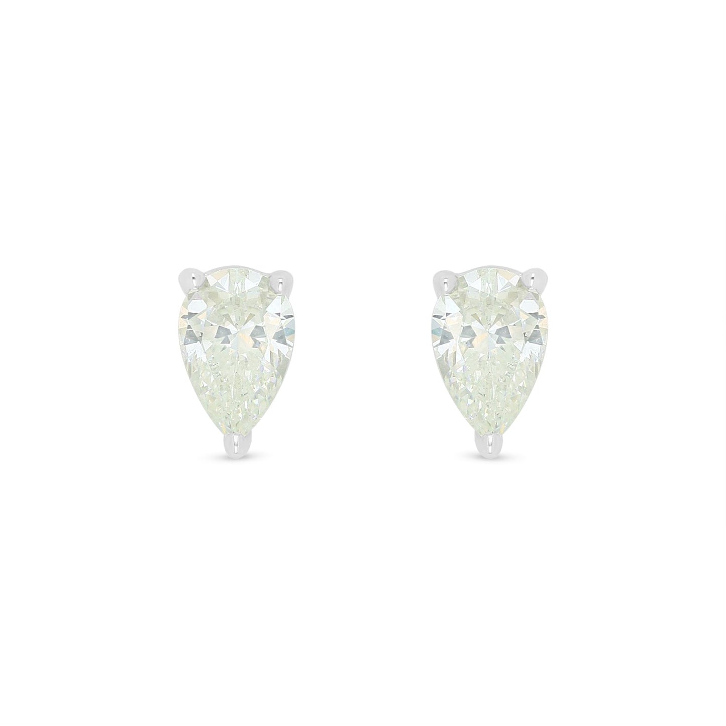 Sterling Silver 925 Earring Rhodium Plated Embedded With Diamond Zircon And White Zircon