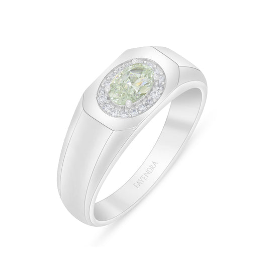 Sterling Silver 925 Ring Rhodium Plated Embedded With Diamond Zircon And White Zircon