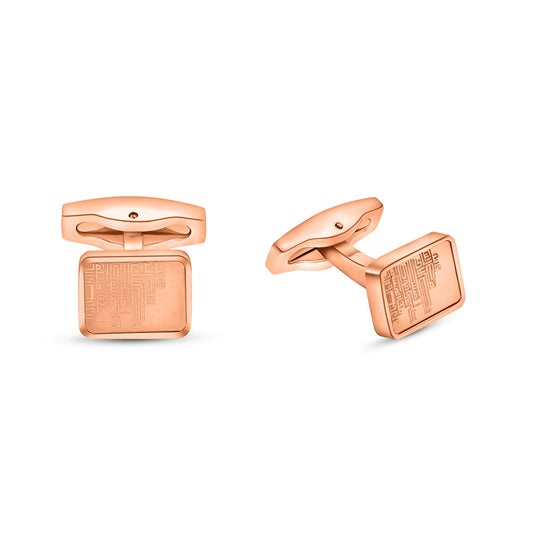 Stainless Steel Cufflink 316L Rose Gold Plated