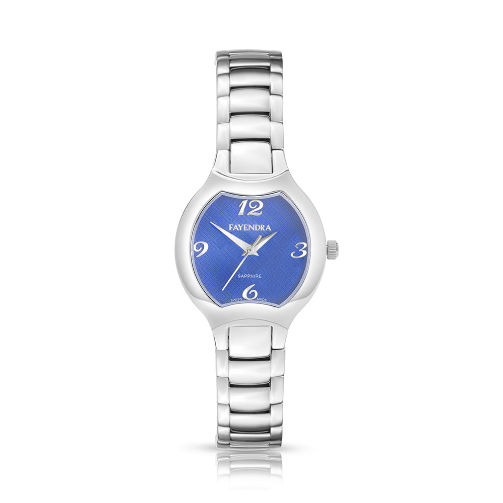 Stainless Steel 316L Watch Silver Color - BLUE METAL DIAL