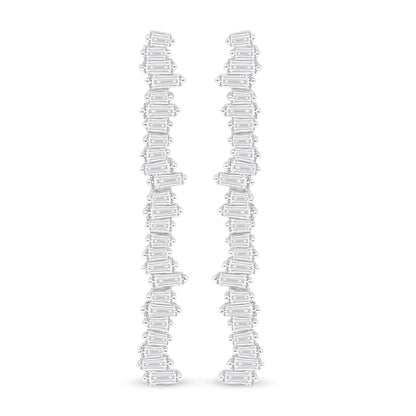 Sterling Silver 925 SET Rhodium Plated Embedded With White Zircon