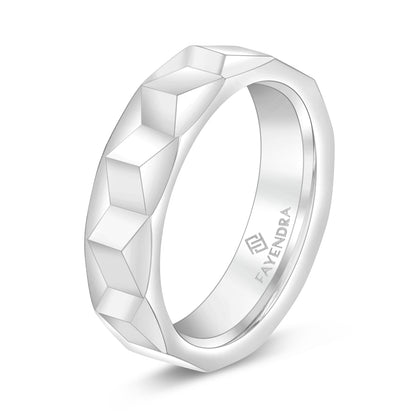 Tungsten Carbide Wedding Ring Rhoduim Plated For Men