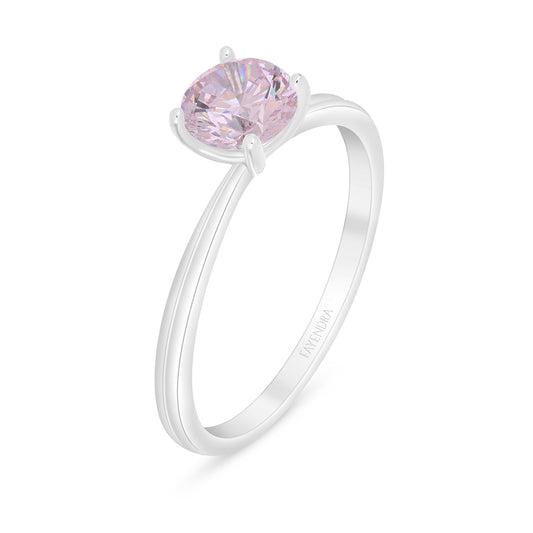 خاتم من الفضة الخالصة عيار 925 مطلي روديوم مرصع زركون بنك