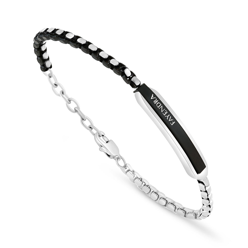 Stainless Steel 316L And 304 L Bracelet, Silver And Black Color For Men