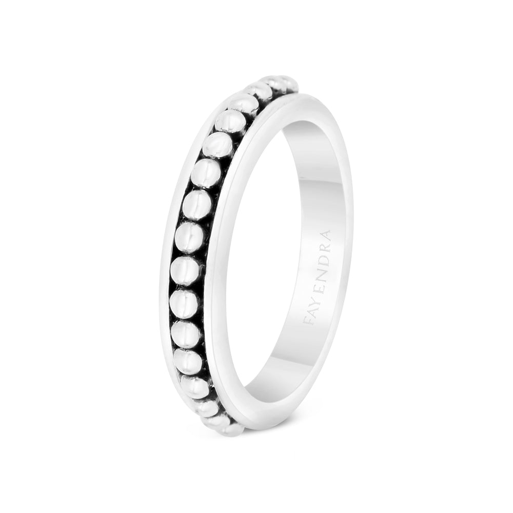 Sterling Silver 925 Ring Embedded With Marcasite Stones